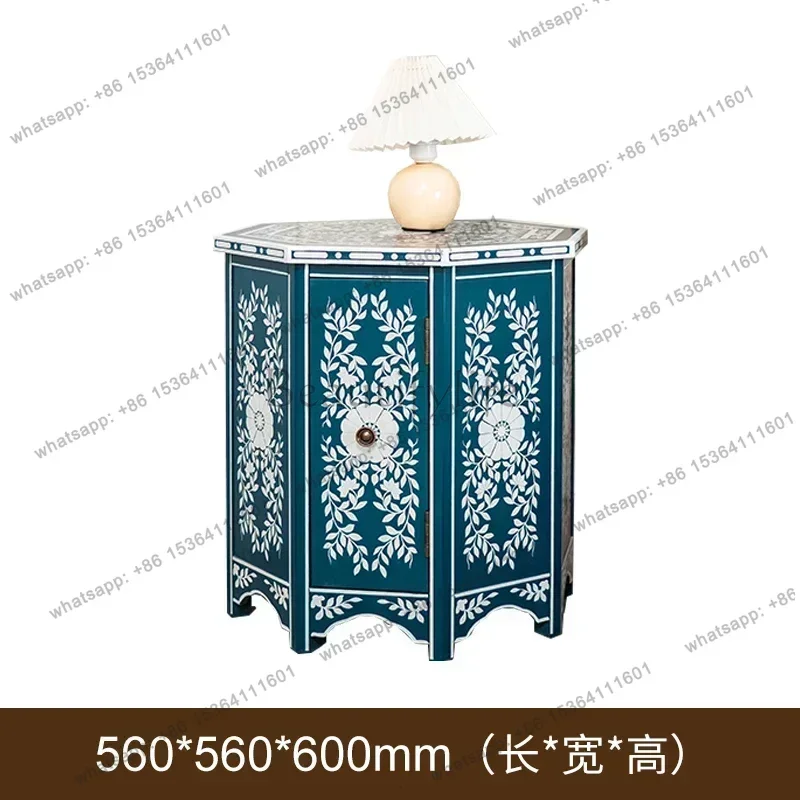 Tibetan Style Mid-Ancient Living Room Corner Table Sofa Retro Side Table