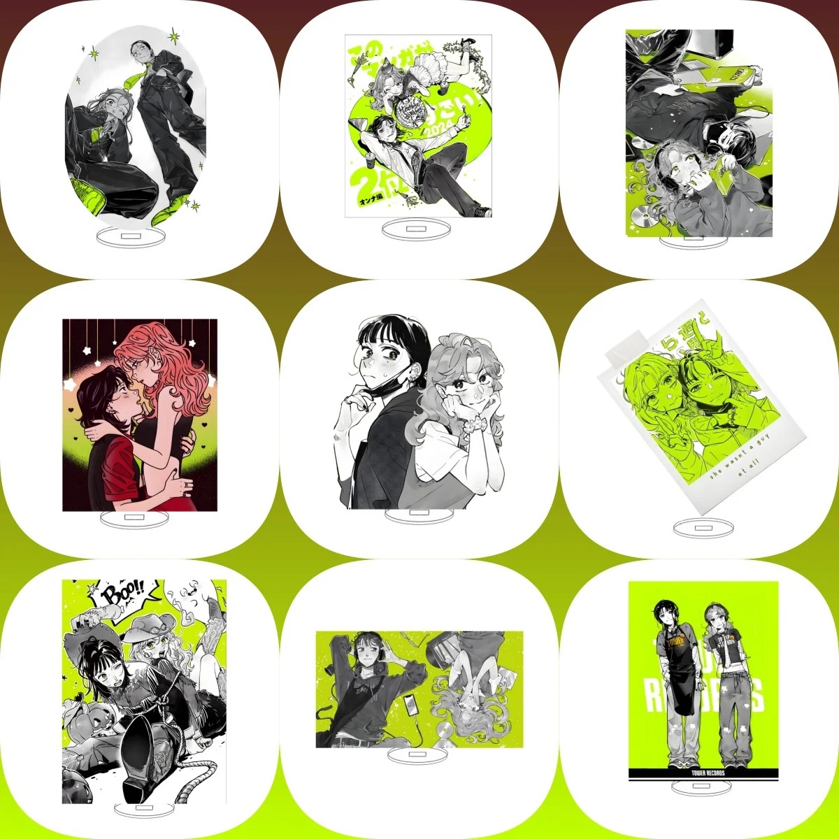 15CM AnimeThe Guy She Was Interested in Wasn't a Guy at All Acrylic Stand Model Characters Ornament Accessories Christmas Gifts