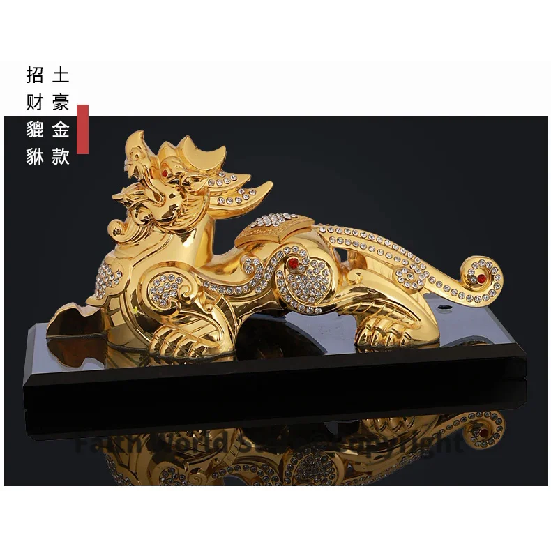 HOME OFFICE SHOP CAR TOP Efficacious Talisman Protection Money Drawing GOOD LUCK gold PI XIU Mythical dragon FENG SHUI statue