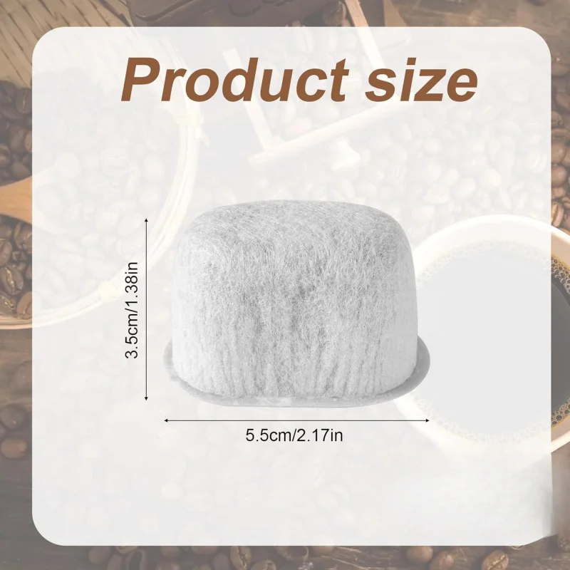 【6Pcs Coffee Machine Water Filter】 Universal Filter Cartridge with Coconut Carbon, Compatible with Multi System Coffee Makers