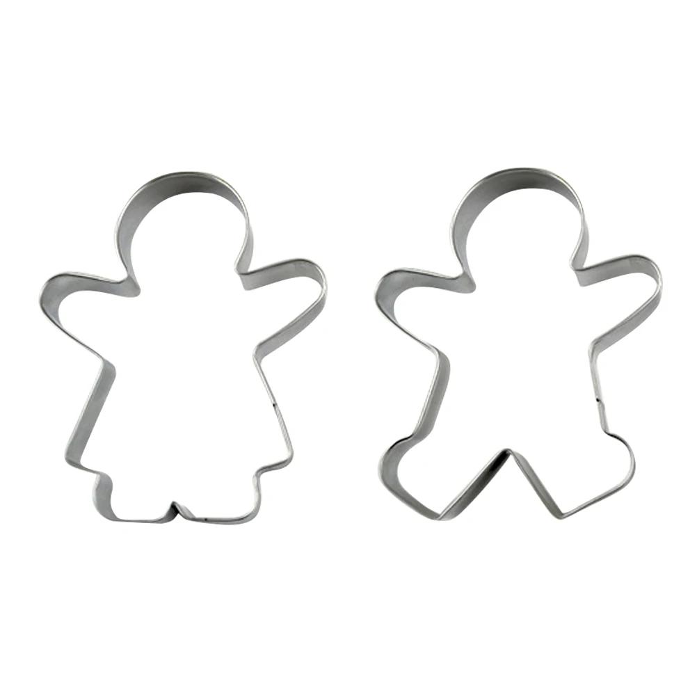

3 Pcs Gingerbread Man Baking Mold Cookie Cutters Shapes Dessert Molds Stainless Steel Cutting Machine