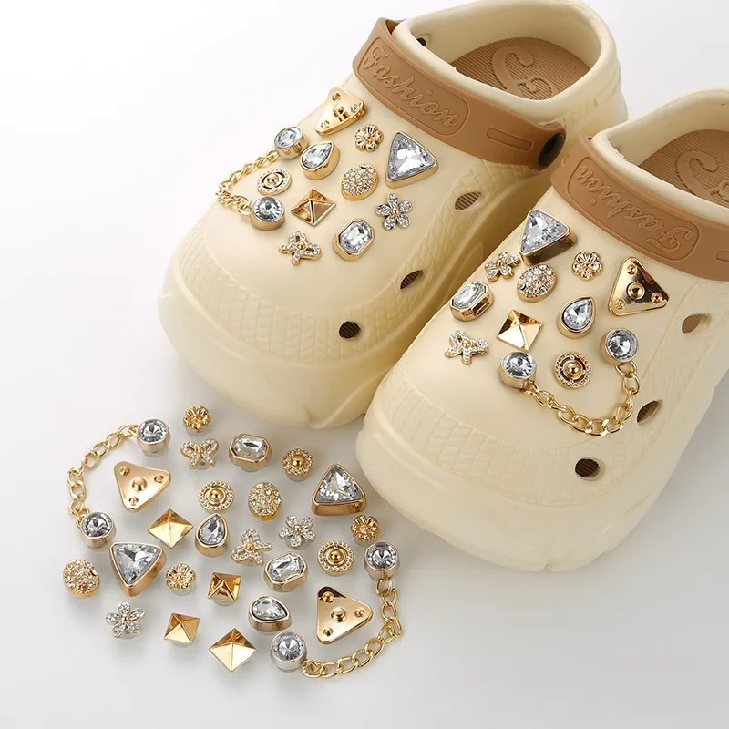 

YNPO 22 Pcs New DIY Hole Shoe Accessories Shoe Buckle Shoe Flower Accessories "Starry Sky" Matching Jewelry Shoe Buckle