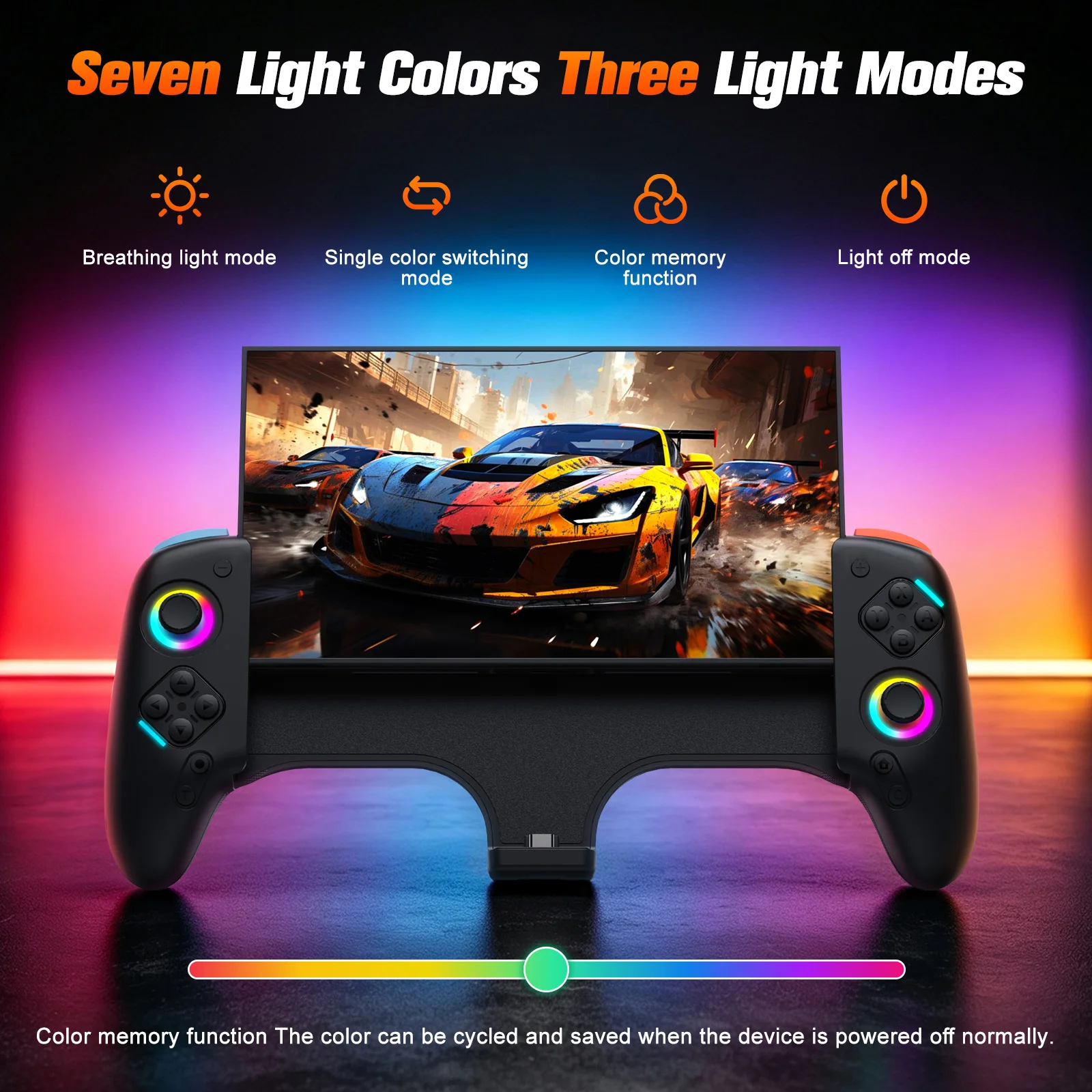 RGB For Nintendo Switch 2 Controller Wired Joy-Controller 9-Axis Gyro Sensor Joypad Turbo Programable Game Pad Joystick