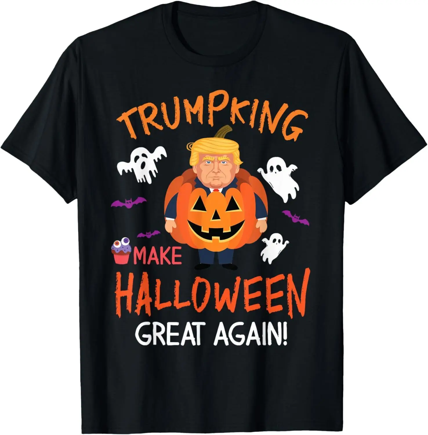 Donald Trump Pumpkin Trumpking Make Halloween Great Again T-Shirt S-5XL