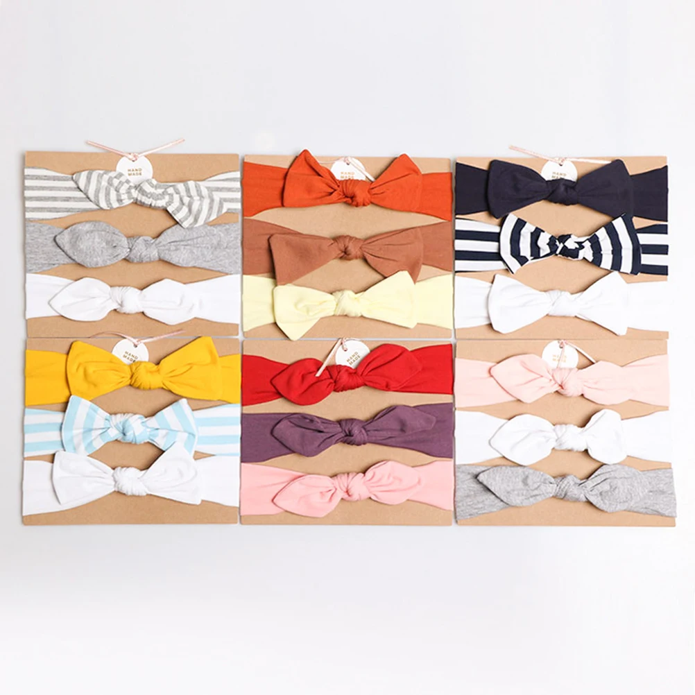 

3-х шт. повязка на голову с бантом, лента для волос, детская повязка для волос, аксессуары с бантом для детей, детские ленты