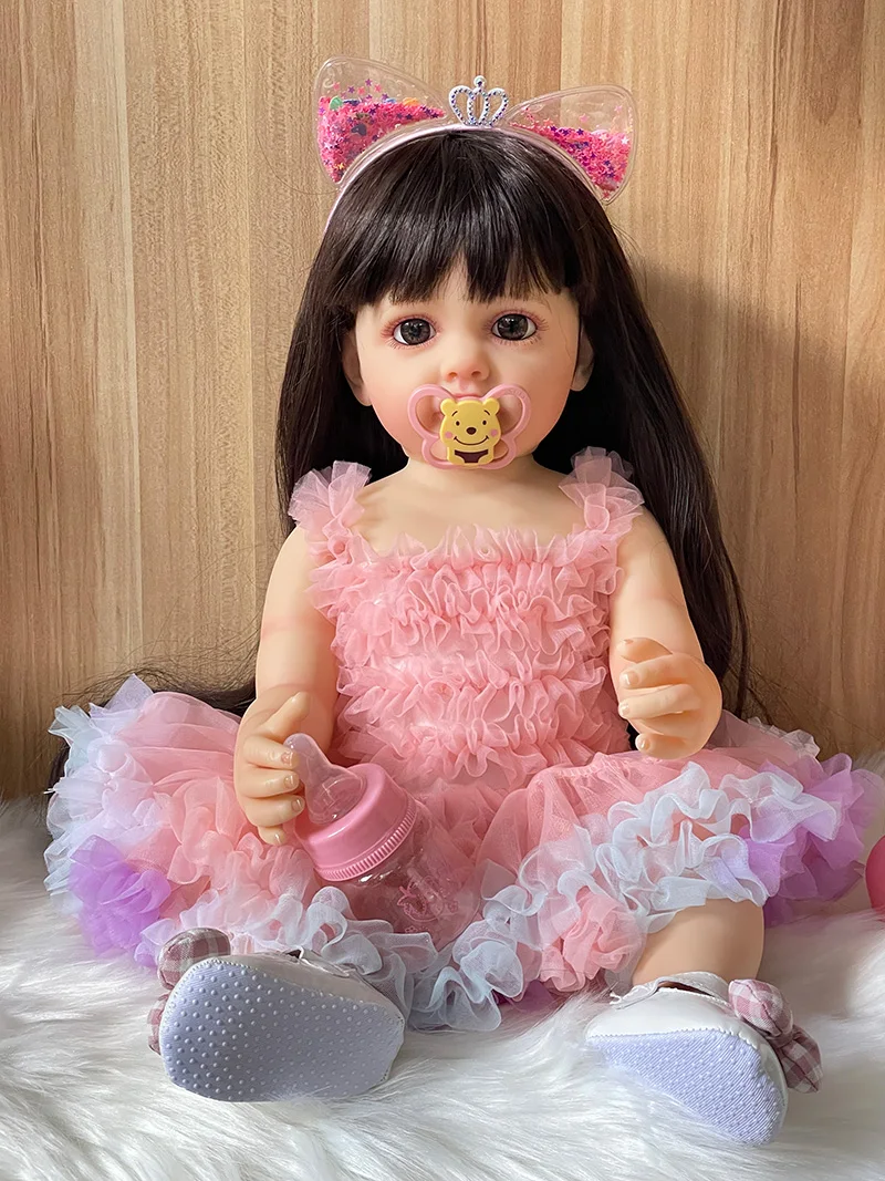 Cokela 22 cale/55 cm Lalka Reborn Noworodek Miękka Lalka Reborn Skóra 3D z Widocznymi Żyłkami Ręcznie Robiona Lalka Modowa