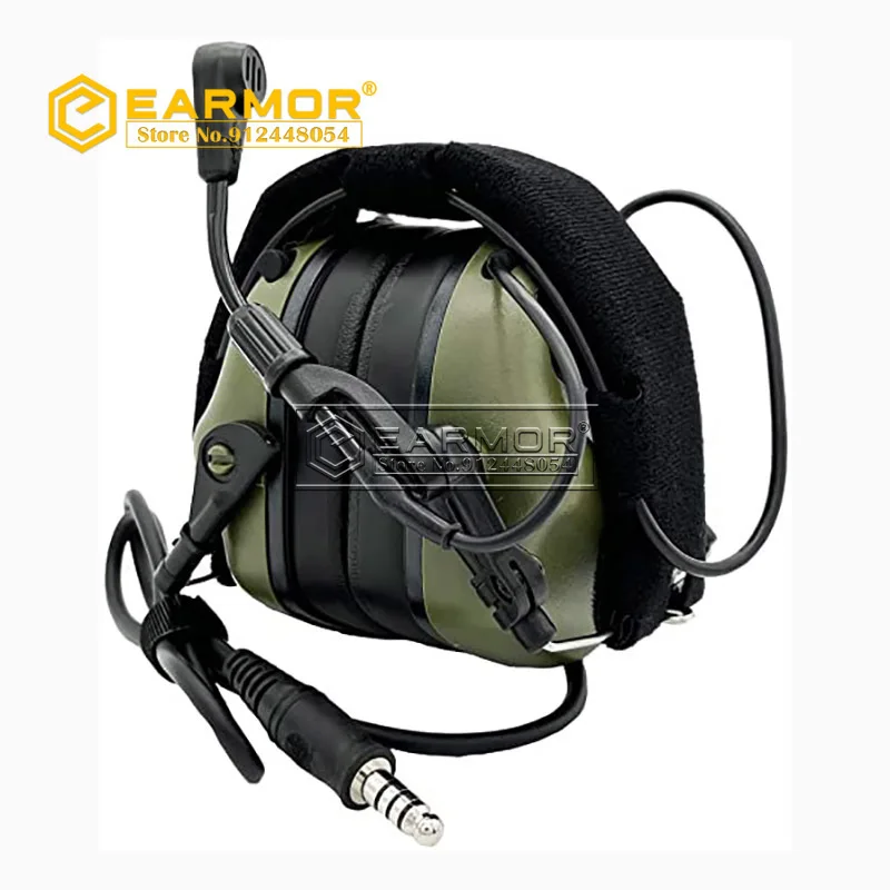 EARMOR M32 MOD4 Tactical Headset di adattatori per binario per casco Exfil Set di 6 cuffie per comunicazione tattica con cancellazione del rumore a