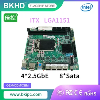 LGA1151 sunucuları güvenlik duvarları sanal makineler yönlendiriciler için uygun BKHD ITX C236 Nas anakart 8 * SATA Raid