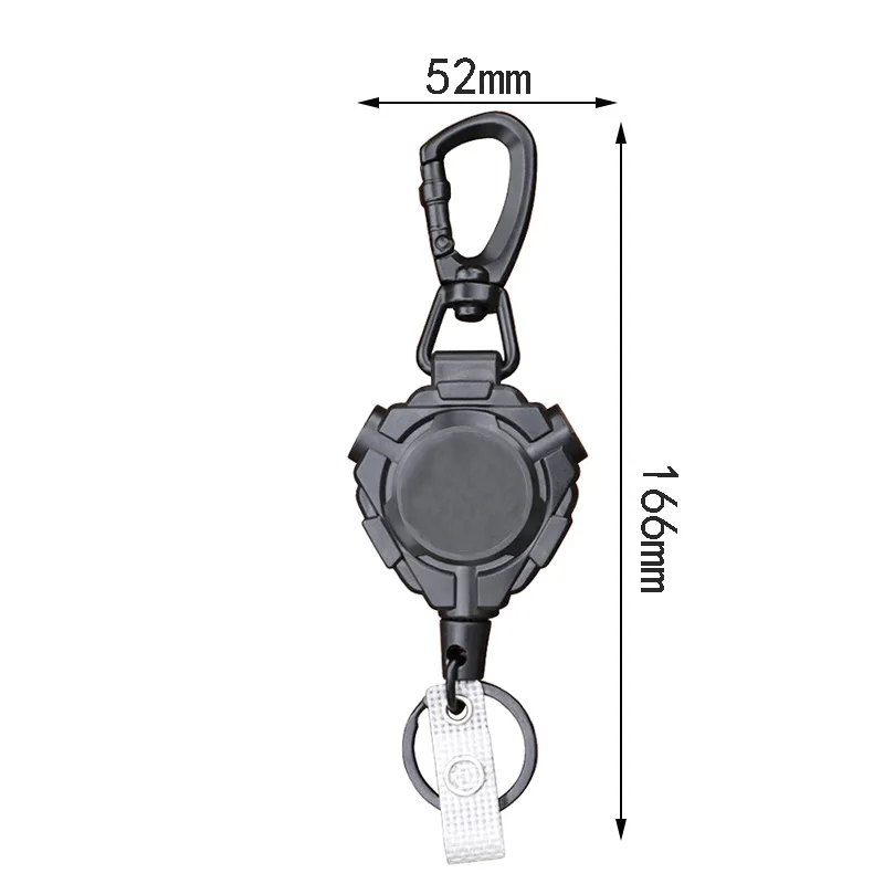 20pcs 360  Rotatable Keychain, Extendable Steel Wire Rope, Outdoor Backpack, Mountaineering Buckle, Fishing and Camping Buckle