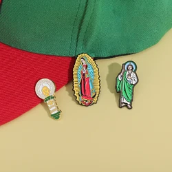 Saint Lady of Guadalupe Enamel Pins Creative Brooches Lapel Badge Golf Hat Clips Decorative Accessories Jewelry Gift for Friends