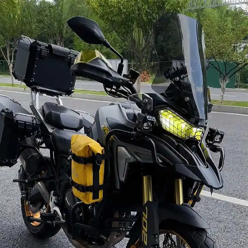 لتعديل الزجاج الأمامي Benelli Jinpeng TRK702 مع الزجاج الأمامي العالي والقوي والزجاج الأمامي والمطر الأمامي شي