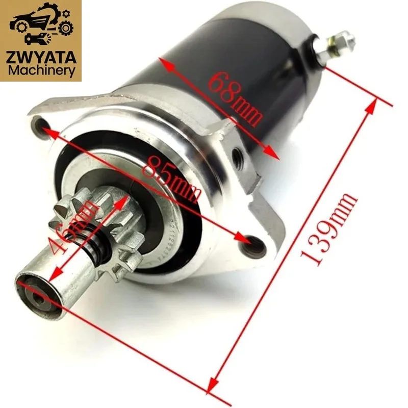 Starter Motor 689-81800-11 for Yamaha Outboard 25HP 30HP 40HP 25Q EOS/L CV30 ES/L CV40 ES/LR 2-stroke 689-81800-12 689-81800-13