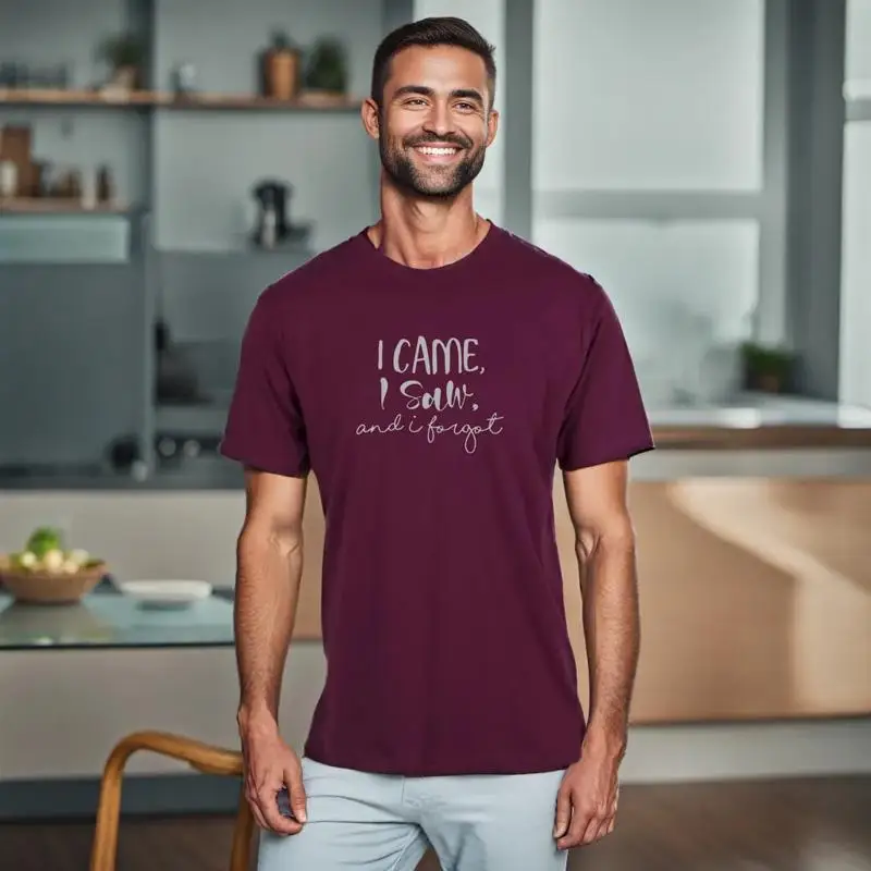 MEN WOMENS TEE TSHIRT UNISEX I CAME SAW FORGOT DAD FUNNY GIFT PARTY DAY OUT