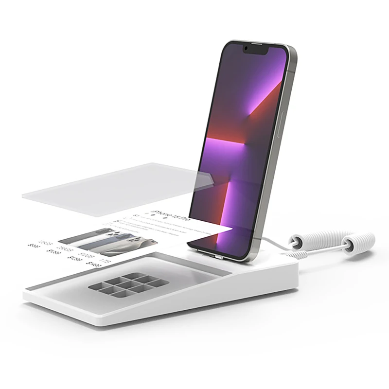 Mobile Phone Anti-Theft Charger Exhibition Display Alarm Bracket With Price Tag Holder Security for Smartphone in Retail Shop