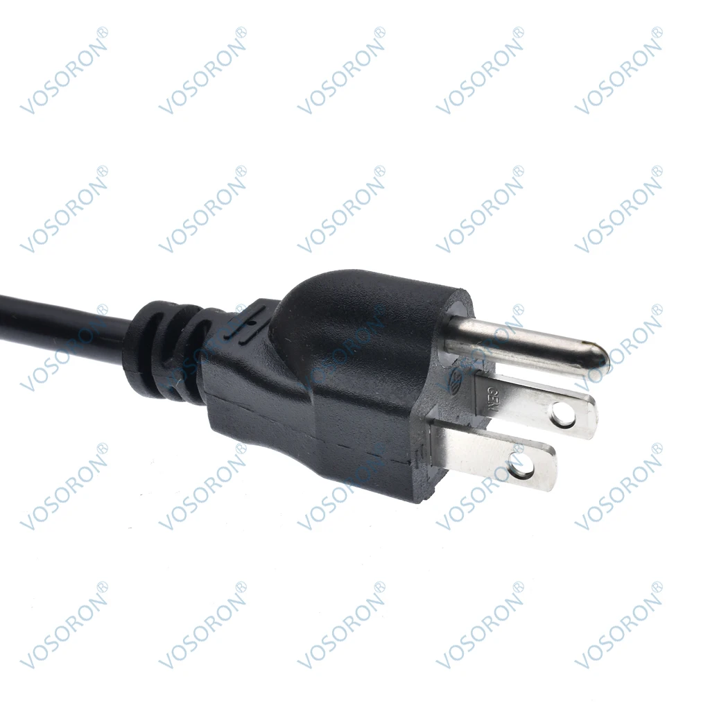 0.3m US NEMA 5-15P to IEC C5 AC Power Cord, American Standard Three plug to C5 Extension Cable For Notebook