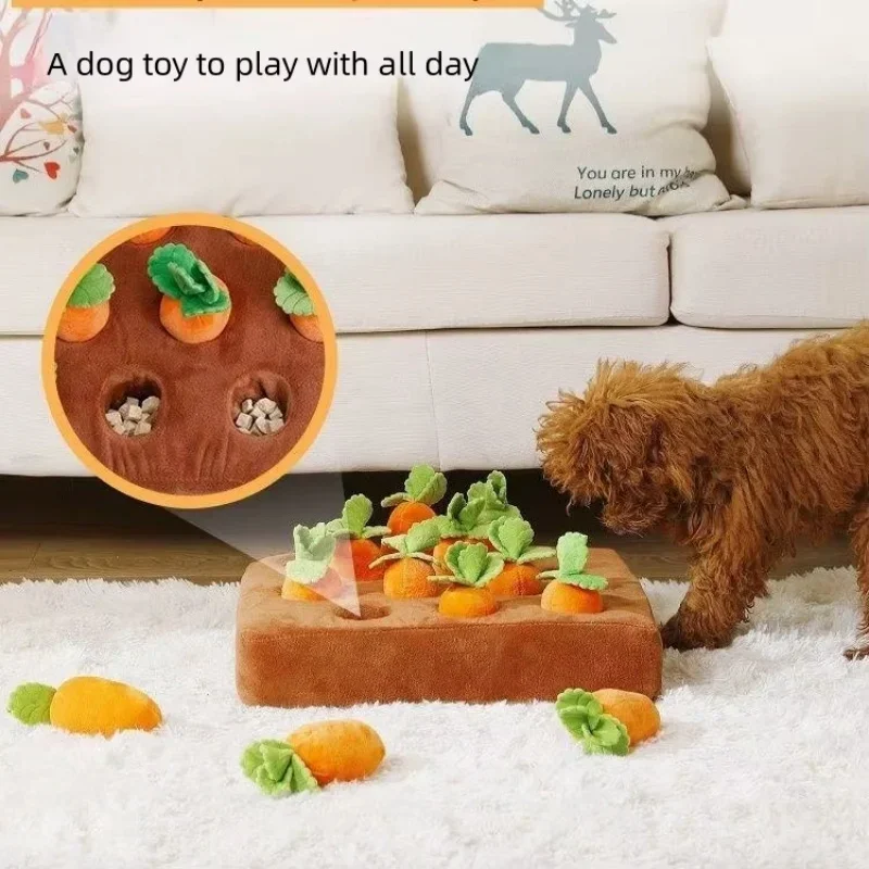 

Interactive Dog Toys Pet Enrichment Puzzle Carrot Farm Snuffle Mat Mental Stimulation and Puppy Brain Trainning for All Breeds