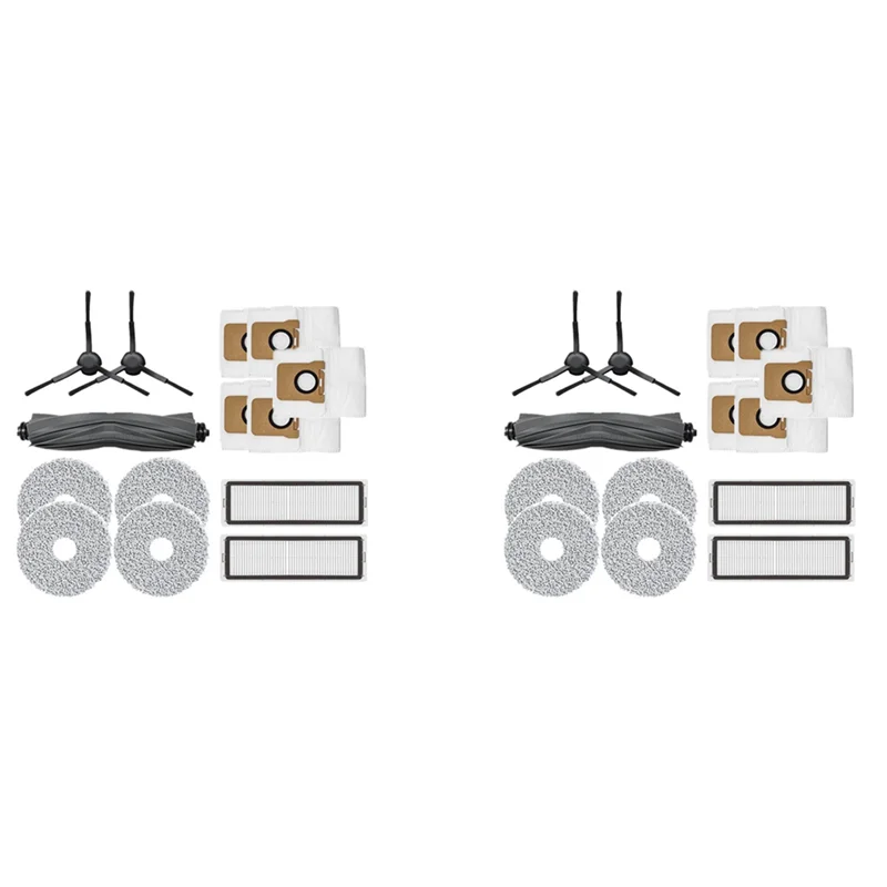 A005-2X Robot Accessories Parts For Dreame Bot L10S Ultra / X10 Robotic Main Side Brush Filter, Black Side Brush