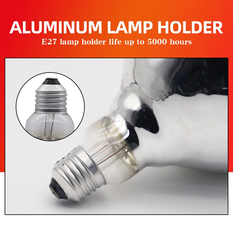 100W/150W/200W/250W/275W Poultry Infrared Heat Lamp Waterproof Anti-Explosion Thickened Light Bulbs ​For Piglet Chicken Duck