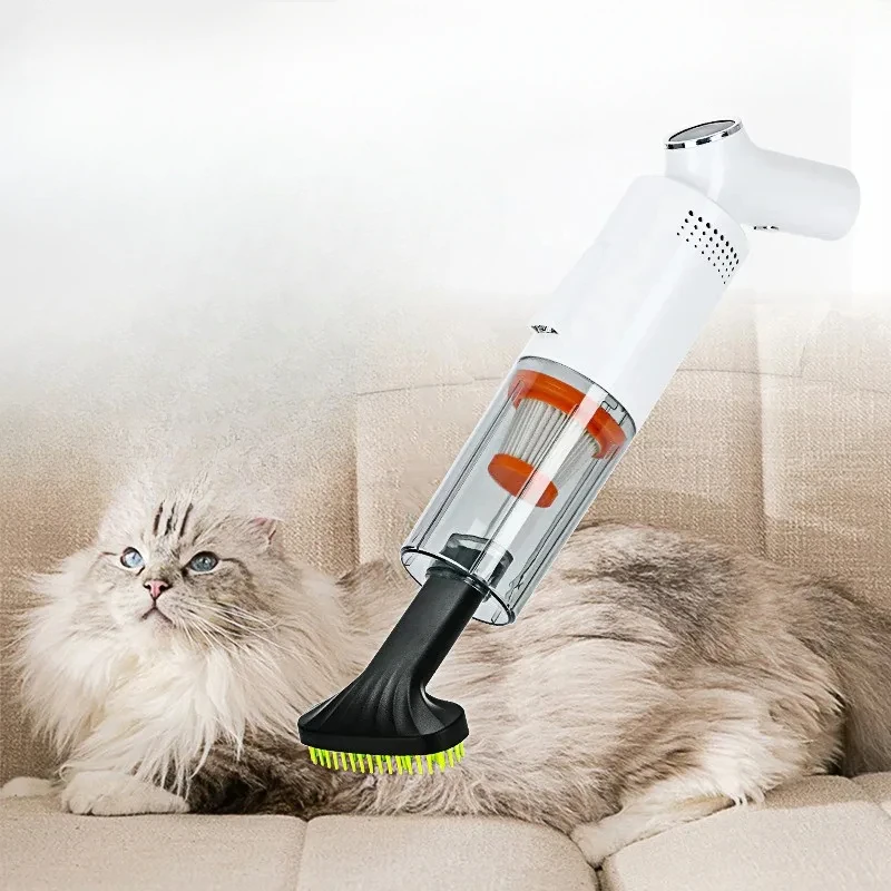 Aspirateur électrique portable pour poils d'animaux, 3 en 1, avec éclairage, affichage intelligent, 12000Pa