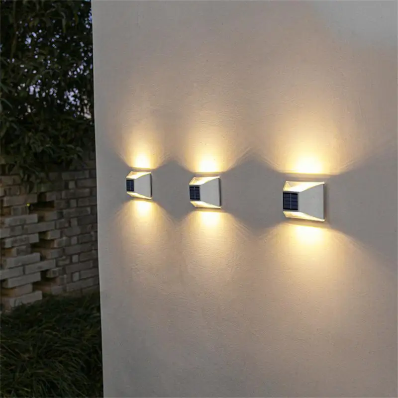 Low Power Consumption Solar Wall Lights Decorative Energy Saving Solar Induction Lamps Outdoor Longer Endurance Square Wall Lamp