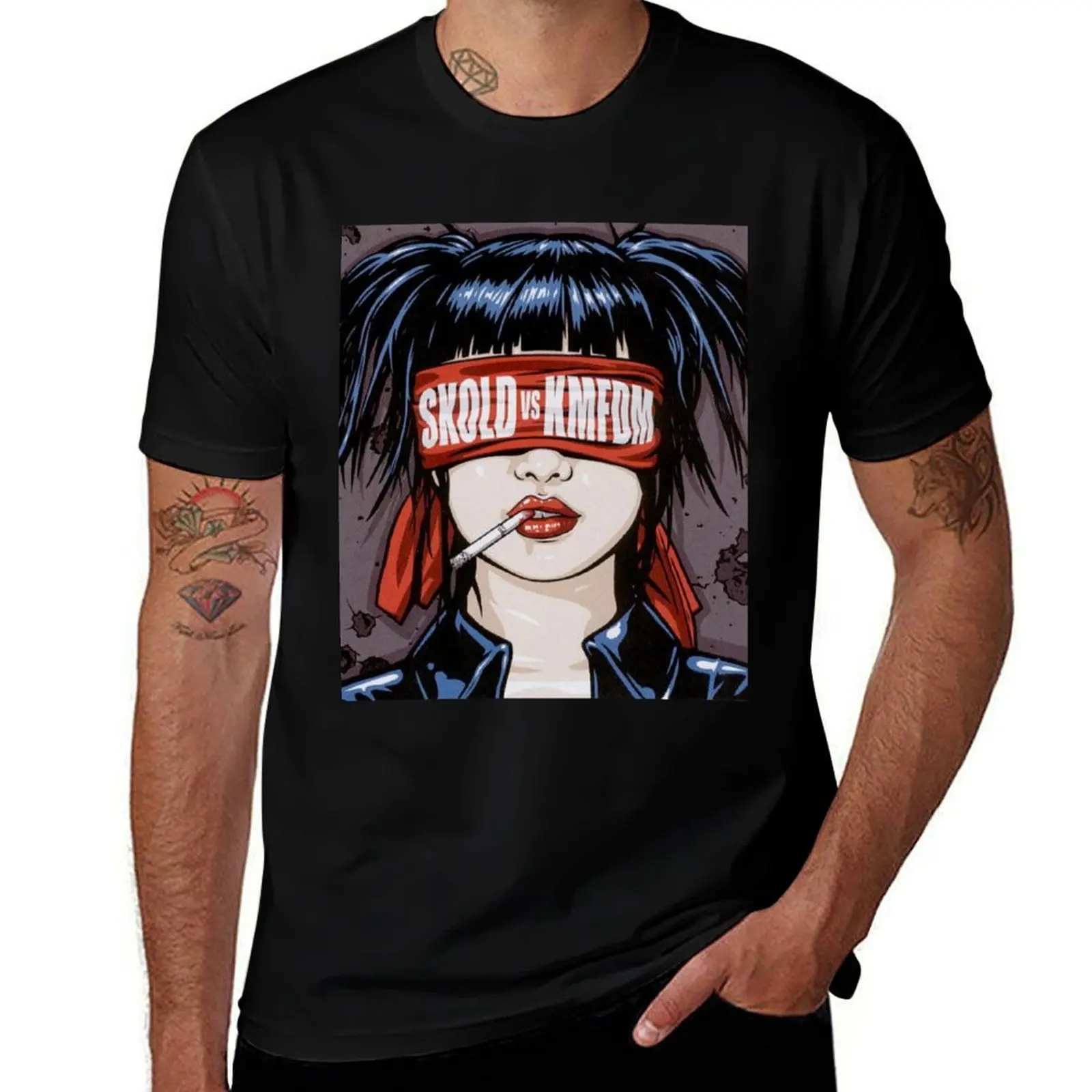 

KMFDM Skold Album Cover Music Industrial T-Shirt t shirt man cotton man t shirt heavy cotton T-Shirt