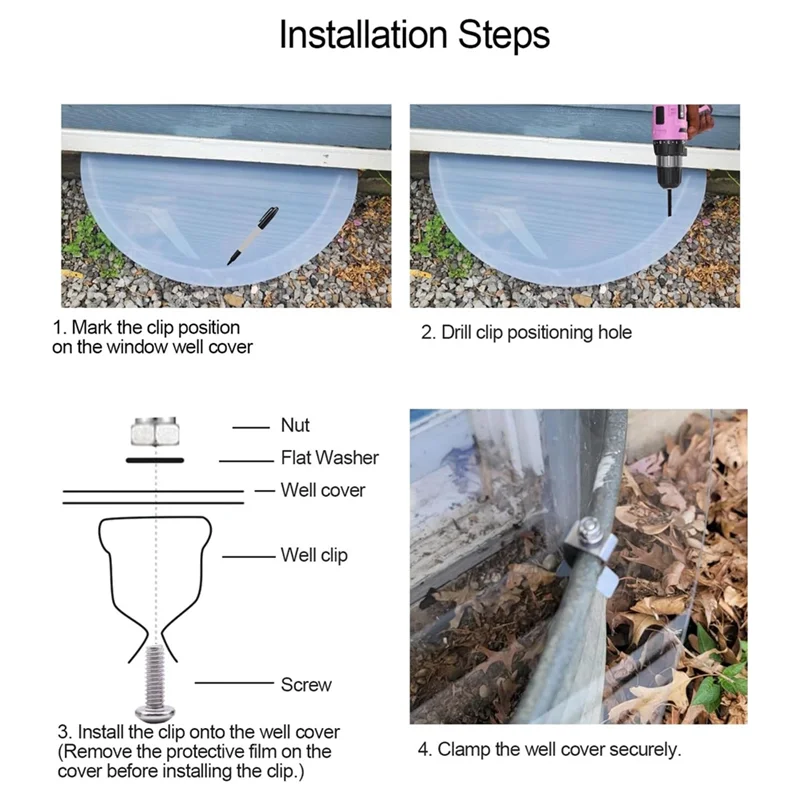 

Комплект оборудования для крышки оконных колод Egress, крышка для оконных колод, пружинный зажим, удерживающий зажим для внешней крышки сверху-A57X