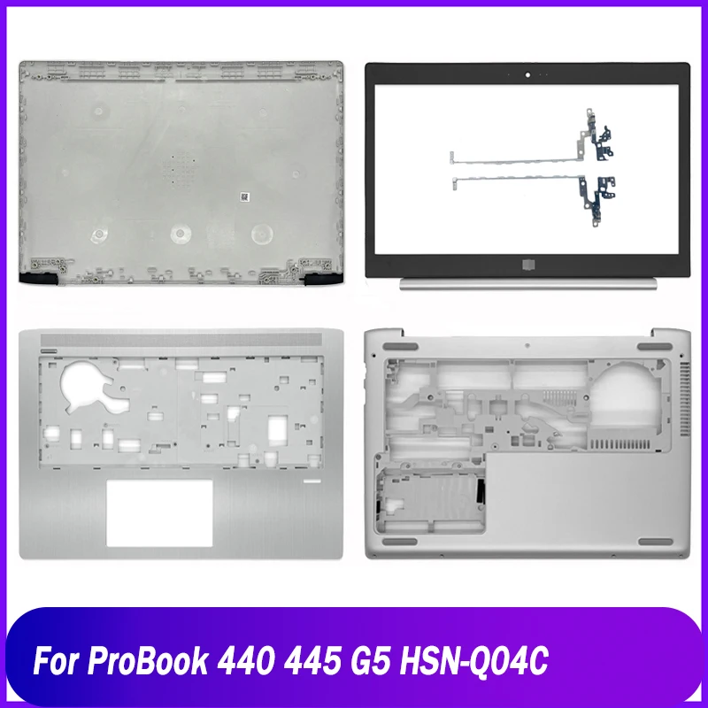 NEW Rear Lid For HP ProBook 440 445 G5 HSN-Q04C Laptop LCD Back Cover Front Bezel Hinges Palmrest Upper Bottom Base Case Silver