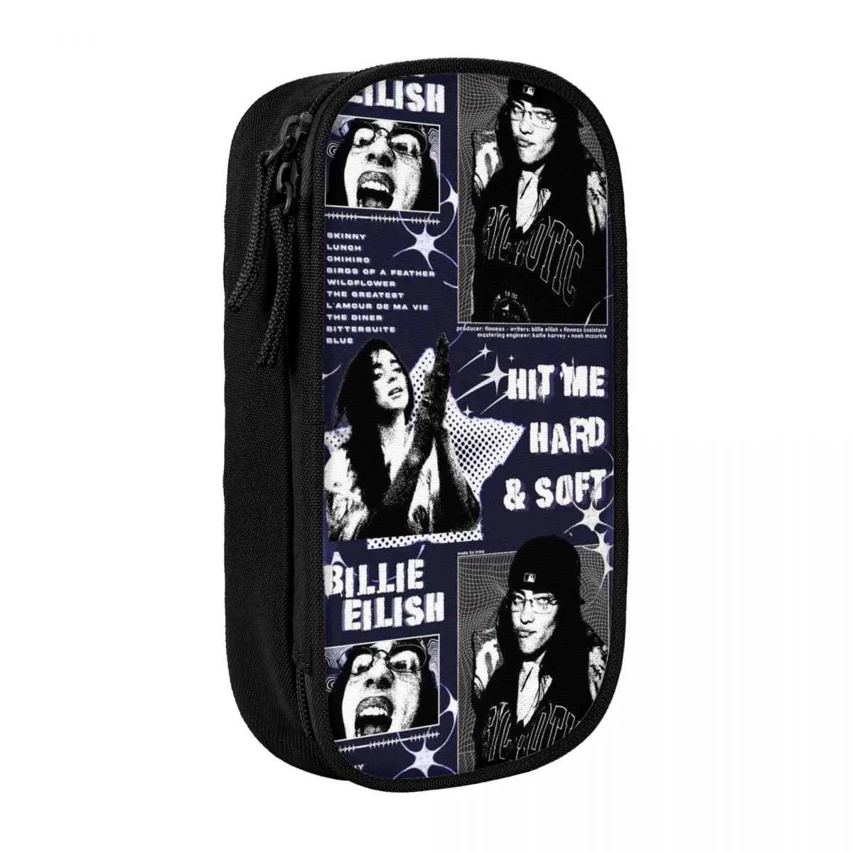 

B-Billie E-Eilish Music Pencil Cases Lovely Pen Holder Bags Student Large Storage Students School Gift Pencil Box