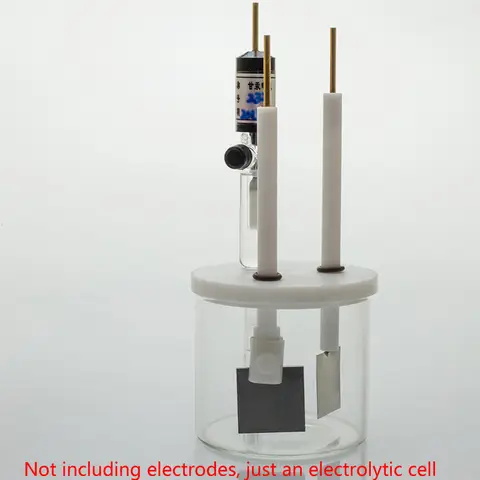 3 전극 전기 분해 장치, 전해 전지 반응 전지, 유리병 용기
