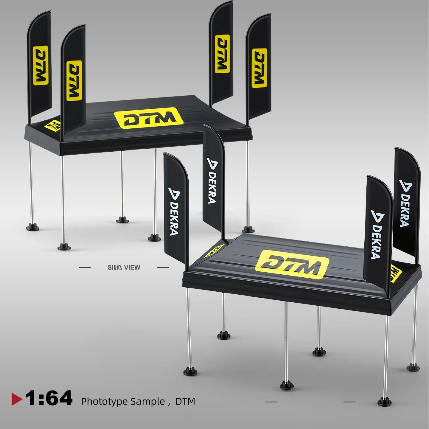 :64 Scale Racing Event Tent Model Miniature Scene Suitable for  Small Car Model Display Ornament Caiwei TM6401
