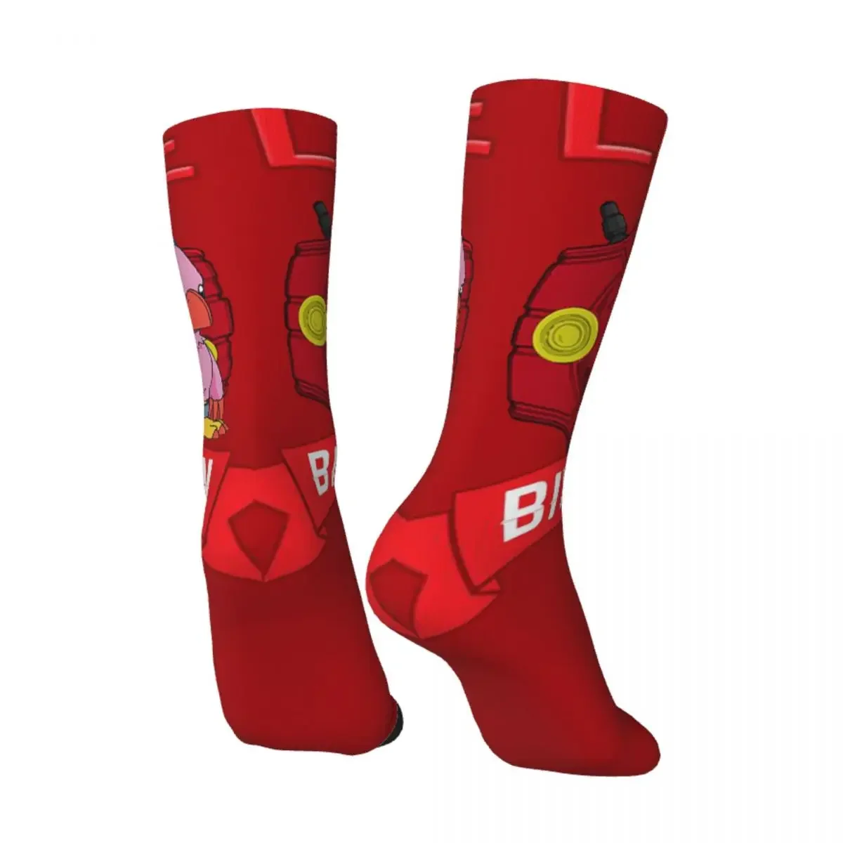 Hip Hop Retro Biyomon Crazy Men's Socks Unisex Digimon Adventure Digital Anime Harajuku Seamless Printed Crew Sock