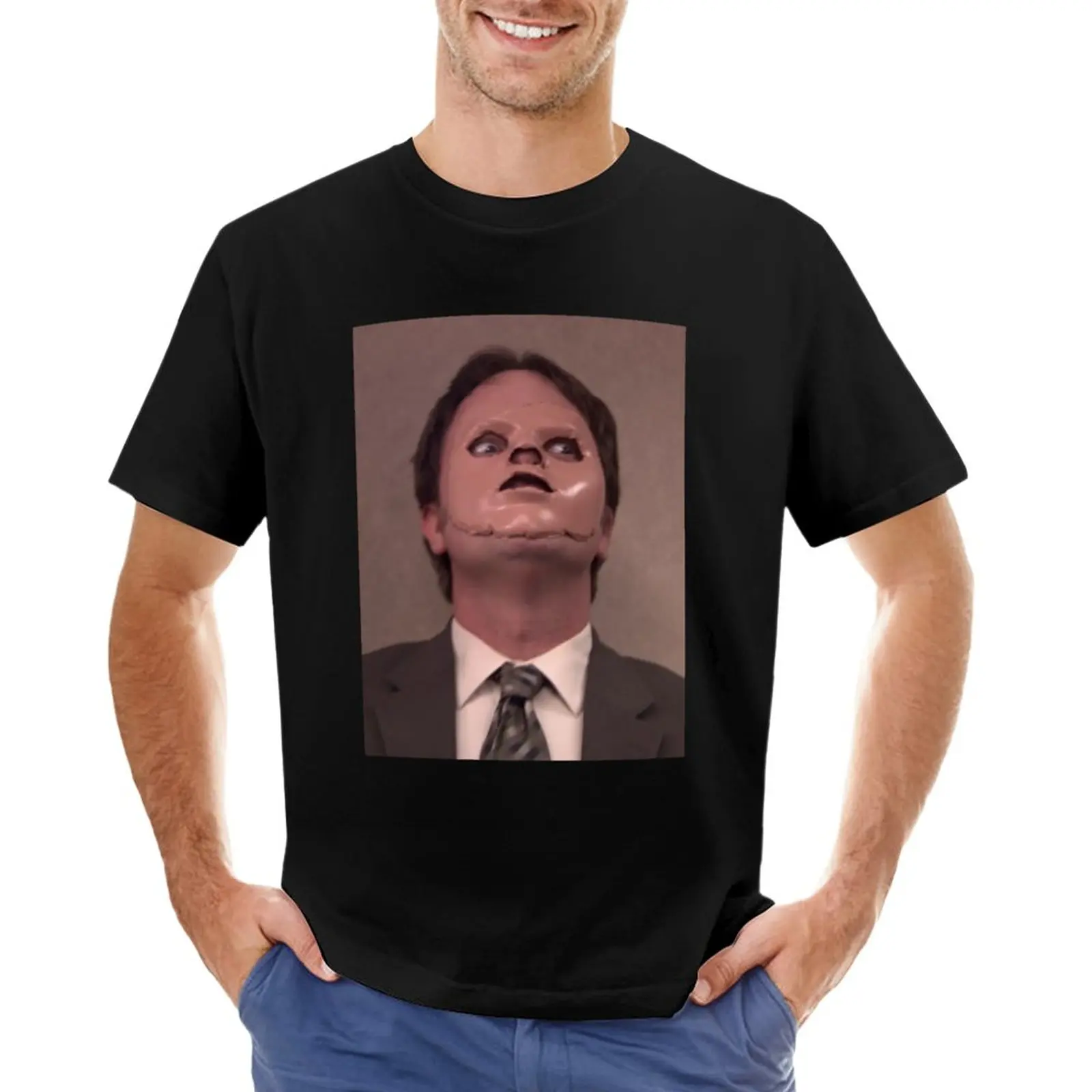 THE OFFICE DWIGHT MASK FIRST AID FAIL CPR T-Shirt custom t shirt graphic t shirts blank t shirts mens champion t shirts