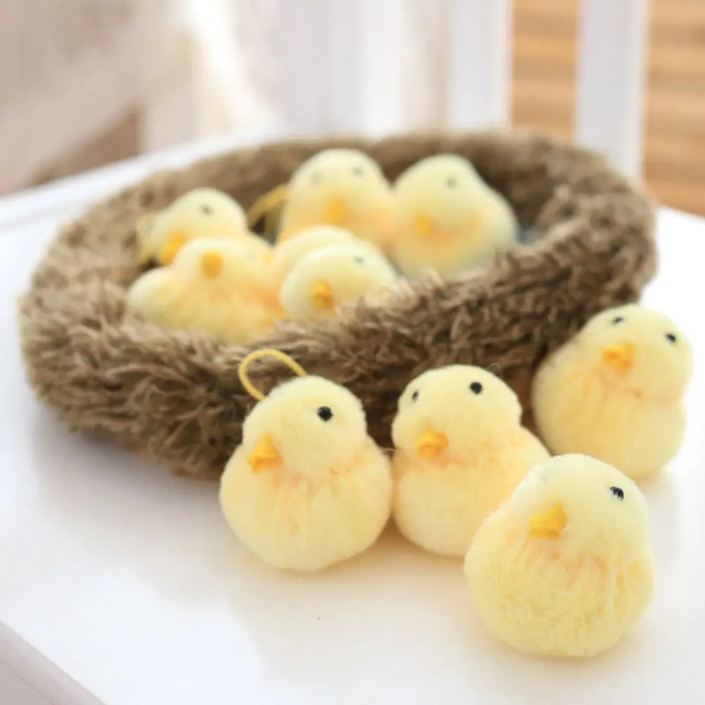 Kawaii Simulation Hen Plush Chicken Toy Funny Yellow Hen Shape Plush Toy Cute Soft Chick Family Plush Toys Decor