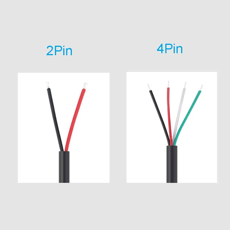 2Pin 4Pin Type C Male/Female to bare open end 2 core 4 cores Usb data quick charging cable