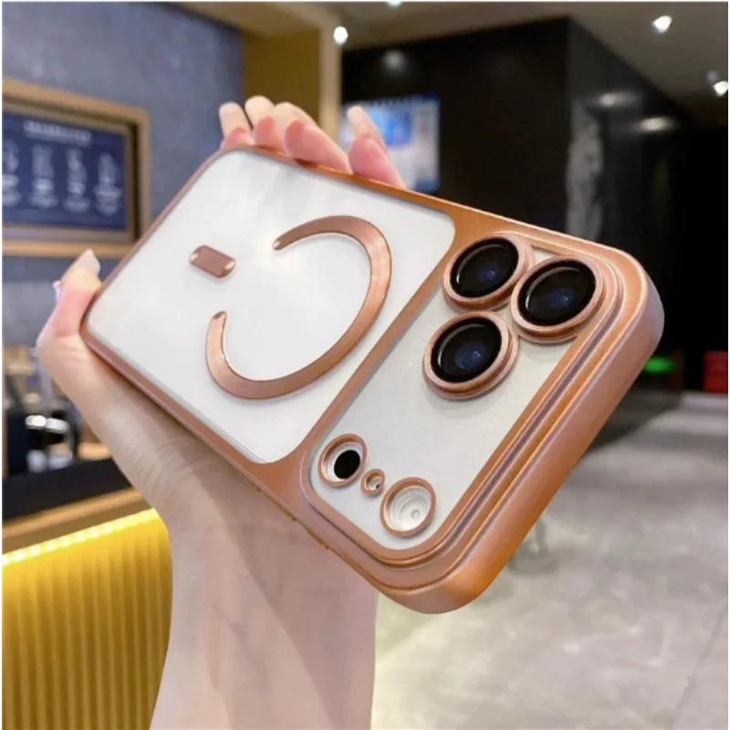 

Luxury Matte Translucent Magnetic Case For IPhone11 12 13 14 15 16 17ProMax Pro Air PlusWireless Charging Camera Protector Cover