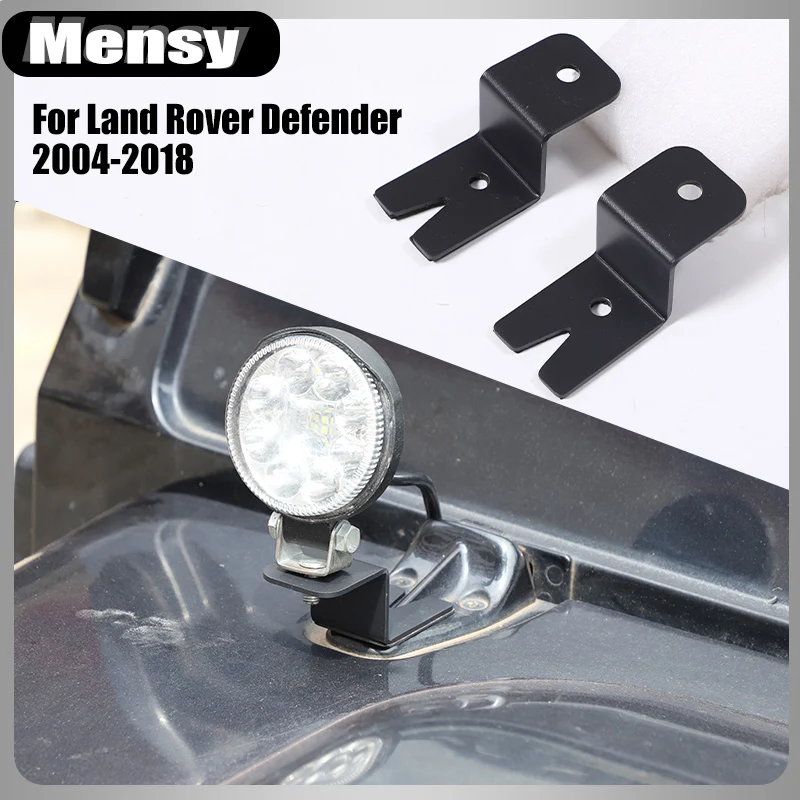 

Для Land Rover Defender 2004-2018 автомобильный капот из углеродистой стали, кронштейн прожектора, кронштейн прожектора, аксессуары для модификации автомобиля