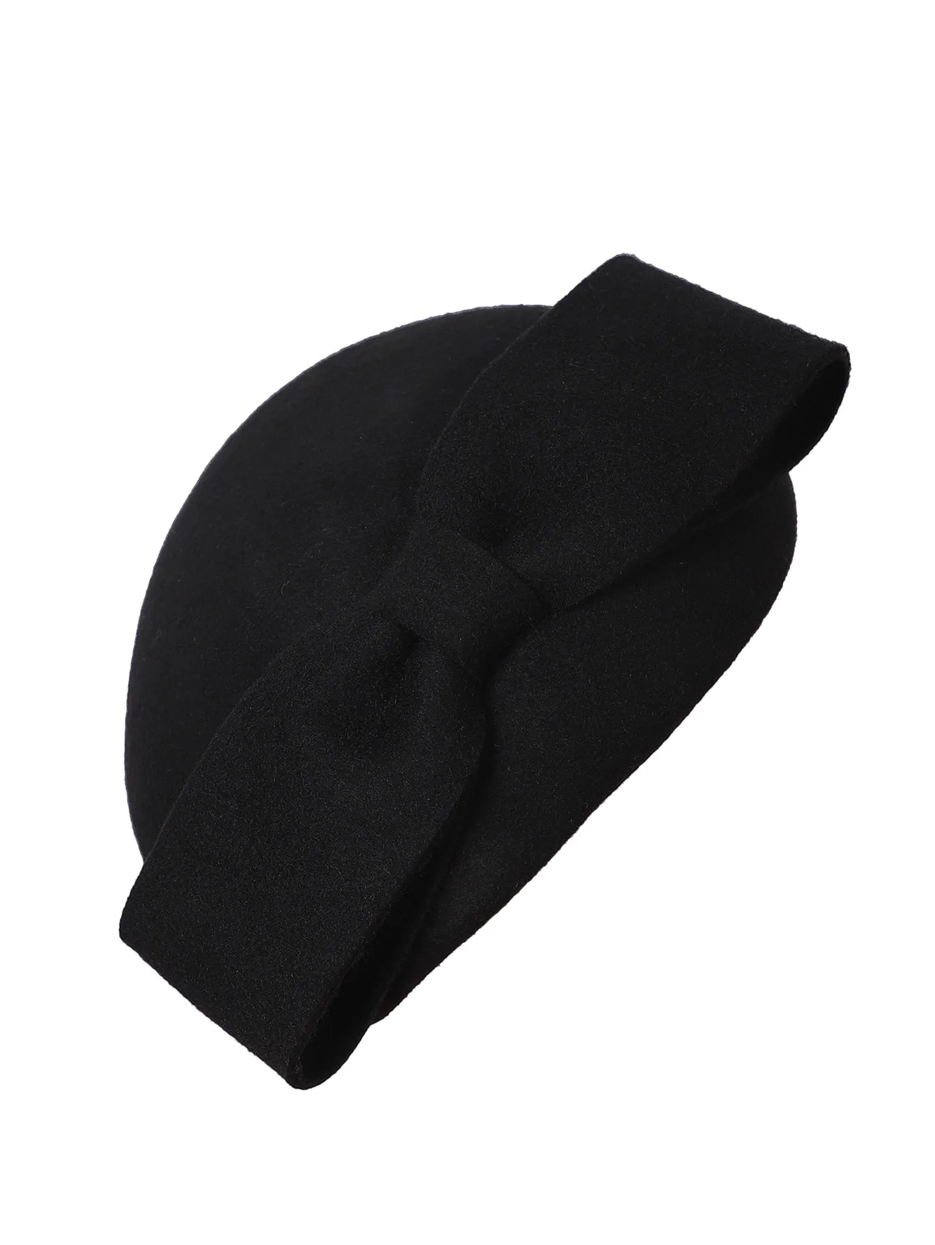 FS Wollfilz-Braut-Fascinator- und Derby-Hüte für Damen – Rote/Schwarze elegante Kirche, Kentucky Tea Party Hochzeit Pillbox Cap – Detail 11