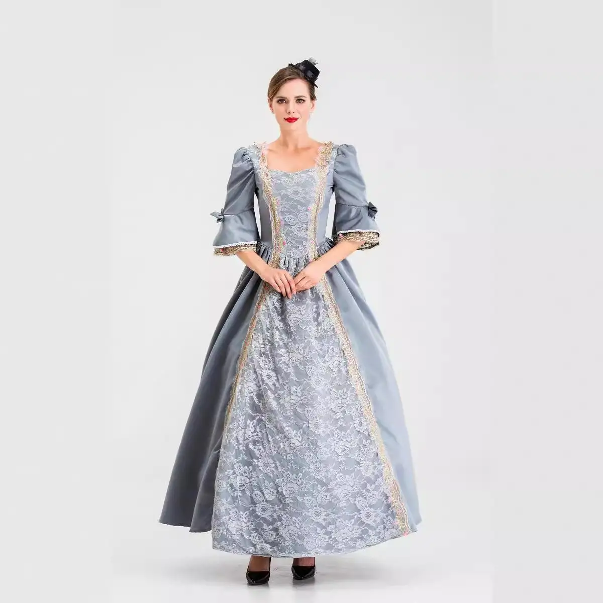 Halloween Mittelalter Retro Hofkönigin Erwachsene Juliet Cosplay Bühnenkostüm Ele Traditionelle ethnische Kleidung für Damen