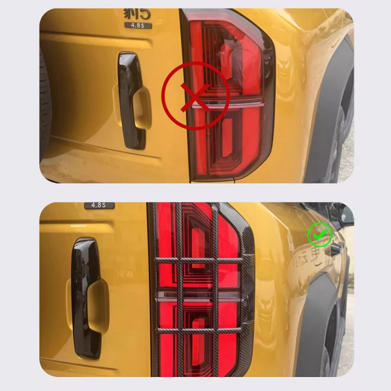 إطار حماية للضوء الخلفي للسيارة BYD Leopard 5 غطاء ضوء الفرامل ملحقات الديكور الخارجي #3