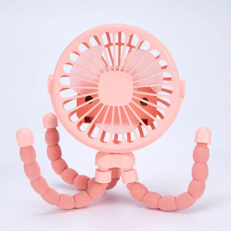 Baby Stroller Fan Flexible Tripod Rechargeable Battery Small Portable Fan for Travel/Handheld/Car/Bed - Mini Fan for Baby
