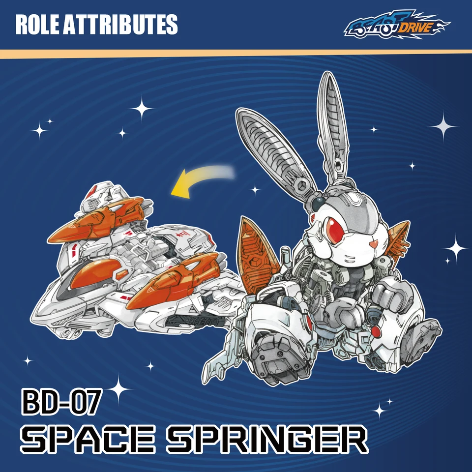 52のおもちゃBeastdrive space pringer、変形ロボット、ウサギと戦闘の