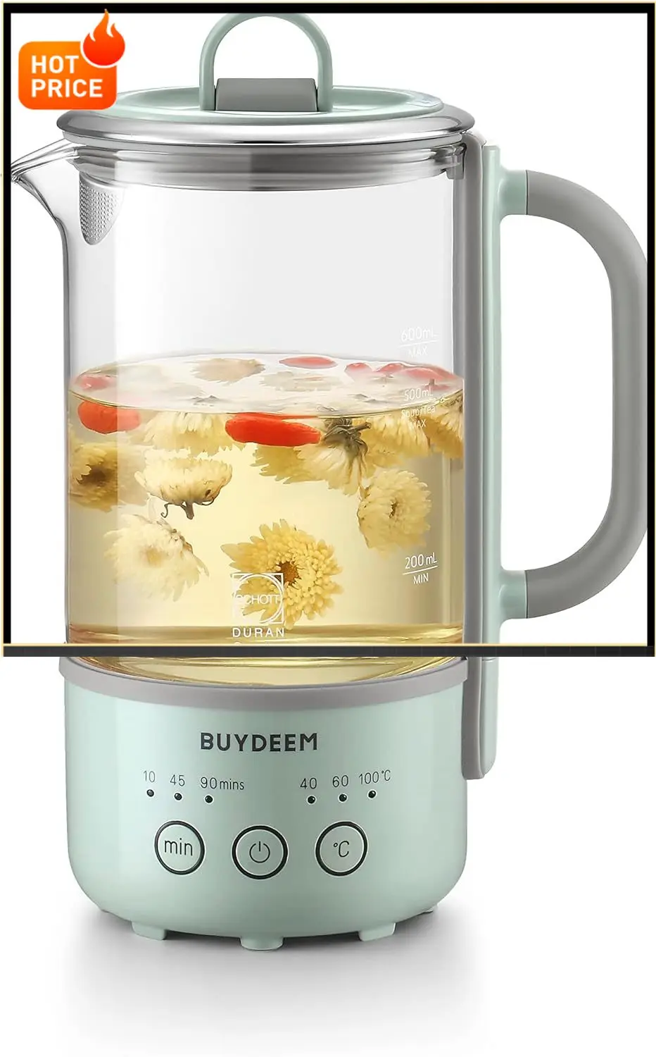 

BestsellerK313 Travel Electric Kettle, Mini Healthy-Care Beverage Kettle, Tea Maker with Heat Resistant DURAN® Glass & Durable P