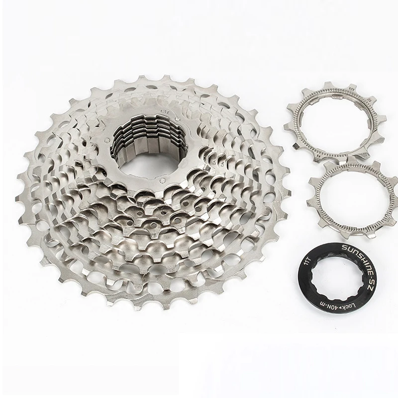 SUNSHINE Road Bike 8/9/10/11/12 Speed Cassette 11V 23/25T/28T/30T/32T/34T/36T Bicycle Freewheel K7 10V Sprocket for SHIMANO SRAM