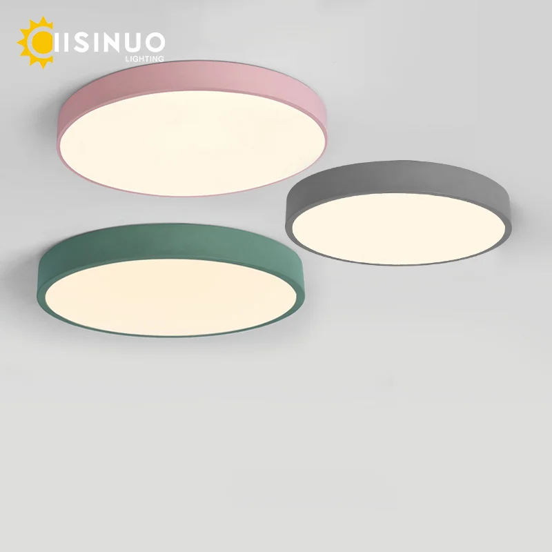 Ultra-thin LED Ceiling Light Smart Dimmable with RC Lighting Fixtures AC85-265V Panel Light For Living Room Bedroom Balcony Deco