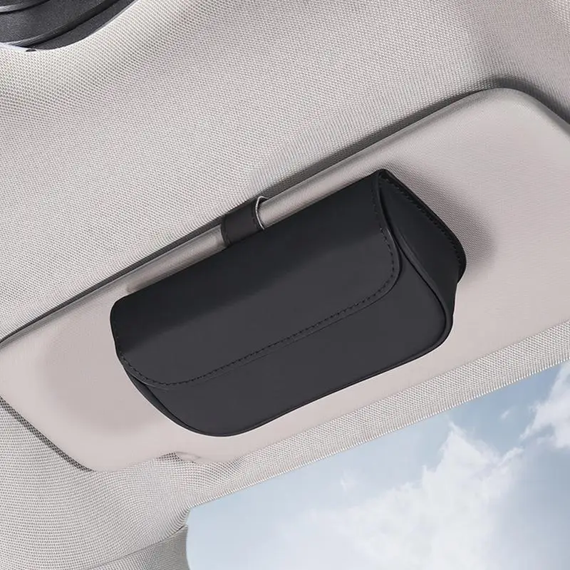 Car Visor Sunglasses Holder Portable Car Visor Organizer Car Sunglasses Organizer Magnetic Closure Sun Visor Sunglasses Holder