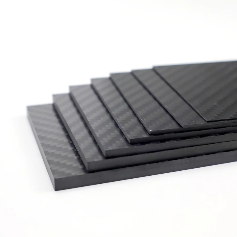 جديد عالي القوة 125 مللي متر x 75 مللي متر لوح من ألياف الكربون الحقيقية 0.5/1/1.5/2/3/4/5 مللي متر سمك مادة صلابة مركبة للطائرة بدون طيار #2
