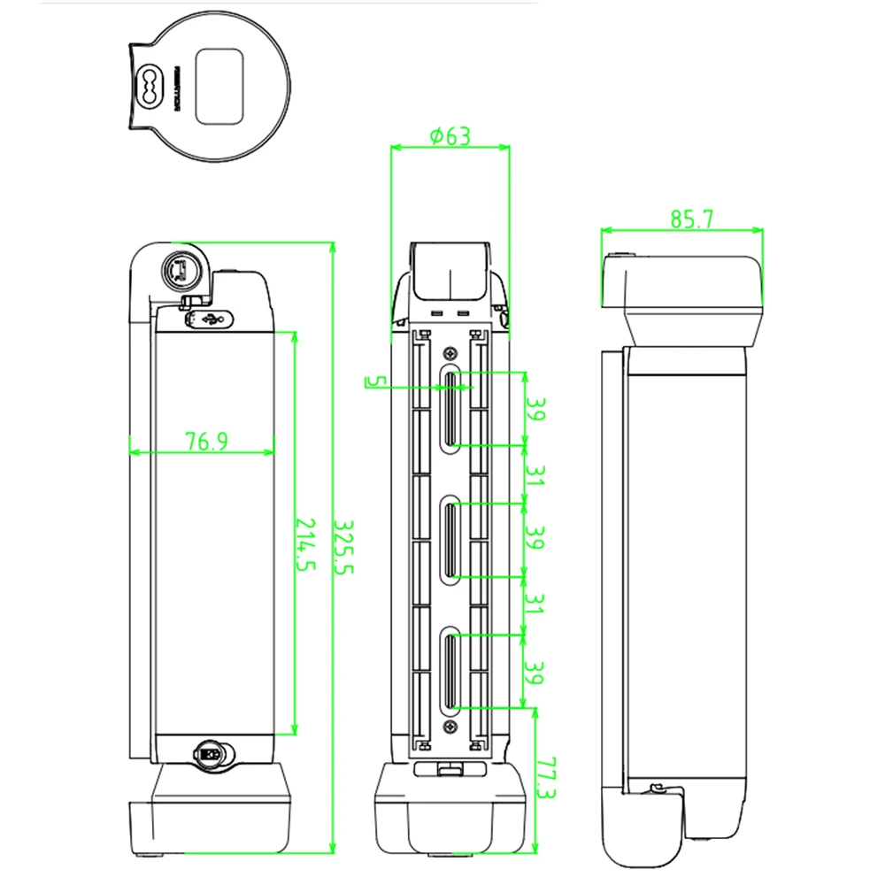 Mini Bottle Ebike 24V 36V Frame Batteries 10.5Ah 7Ah 250W 350W 500W Electric Mountain Bike EMTB with charger