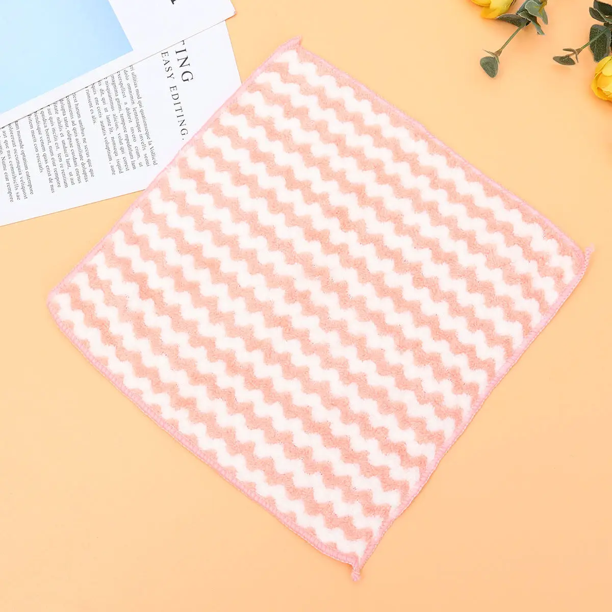 6Pcs Premium Ultra Soft Dish Cloth Set for Kitchen Cleaning Absorbs Oil Water Fast Scrubbing Dishwashing Polishing Multi Purpose