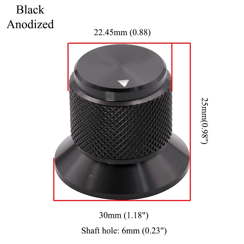 HIFI CNC Aluminum Alloy Volume Control Knob D30mm Solid Shift Knobs Switch Button for Amp DAC CD Amplifier Potentiometer H25 Cap