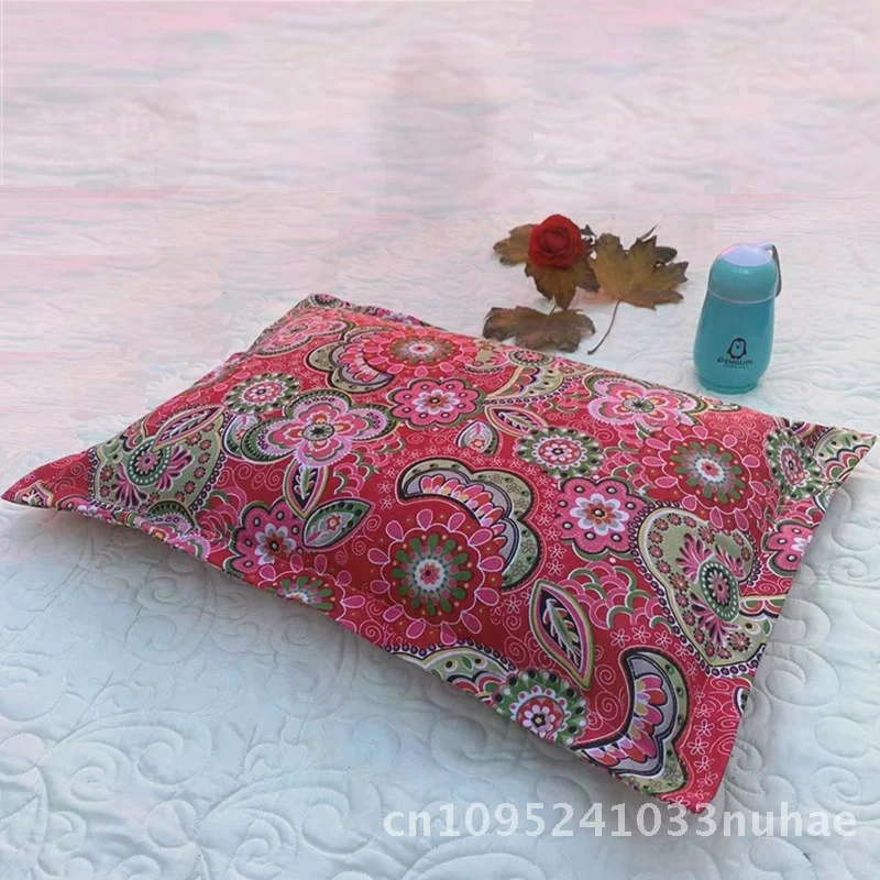 

Хлопковая большая наволочка для взрослых и детей, шейная гречневая ракушка, наволочка для головы, цветочный узор, современное минималистское общежитие